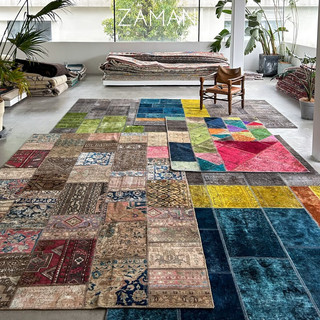 筠月熙波斯地毯拼接手工羊毛茶几客厅现代土耳其摩洛哥复古 NOV-13 218x86CM 全部尺寸