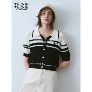 Teenie Weenie小熊女装2024年夏季针织设计感薄款 黑色 165/M