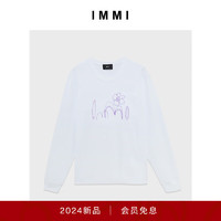 IMMI24春夏喷绘LOGO印花长袖T恤141LT003Y 紫色 0