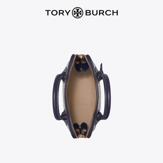 Tory Burch 汤丽柏琦 T MONOGRAM SWING老花迷你贝壳包TB 155620 TORY 海军蓝 405 OS