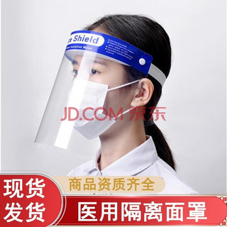 wolyaag 威阳 防护面罩护目镜医用10个装隔离面罩全脸防飞沫防病毒透明护目面具 10个装