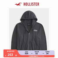 HOLLISTER24春夏美式风抓绒宽松卫衣帽衫男女装 358392-1 褪色黑色 S (175/92A)