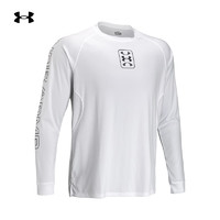 安德玛 UNDERARMOUR）春夏Baselin男子篮球运动长袖T恤1383398 白色100 L