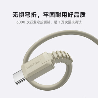 闪极100W复古双头USB-C数据线Type-C充电线PD快充线5A适用iPadPro苹果15华为小米笔记本平板macbook