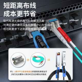 胜为 XDAC0203 万兆光模块高速电缆 SFP28 DAC堆叠线25G 支持华为思科H3C曙光浪潮中兴 3米 SFP28 DAC铜缆【25G】