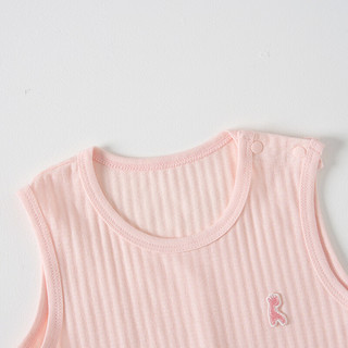 童泰（TONGTAI）婴儿肚兜纯棉夏季薄款男女宝宝衣服肚围护肚脐防着凉2件装 粉色 73cm