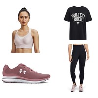 PLUS会员：安德玛 女子跑鞋+运动T恤+紧身裤+运动内衣