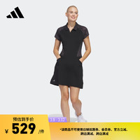 adidas高尔夫运动翻领短袖连身裙女装春季阿迪达斯IN9915 黑色 XS