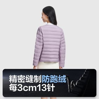 波司登2024秋季羽绒服女短款居家轻薄休闲保暖时尚外套B40130004B 数字薰衣草6211 165/92B