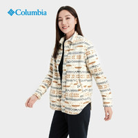 Columbia哥伦比亚户外女子时尚印花宽松保暖抓绒衣休闲外套AK5763 658