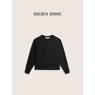 Golden Goose【亚洲版型】男女同款 24年春夏字母棉质圆领休闲卫衣 黑色 XS码