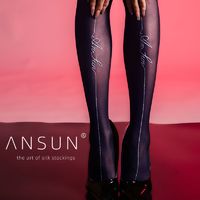 ANSUN 安幸 「星夕」设计款丝袜性感超薄T裆字母后竖线连裤袜女虾线