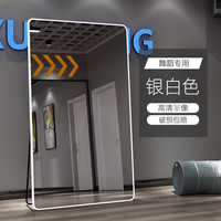 新艺鸿运舞蹈镜子家用全身镜壁挂镜贴墙穿衣镜大尺寸落地镜镜跳舞镜 70*170银白色-高清防爆 可挂可摆