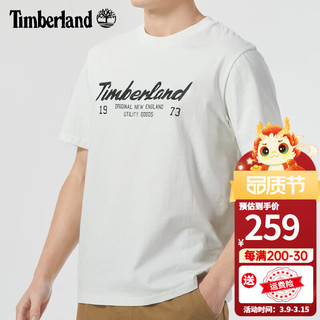 Timberland添柏岚T恤男夏季踢不烂运动休闲棉质透气舒适宽松短袖A6GD9 A6GD9CM9/复古白 M/175