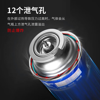 MAXSUN 脉鲜 户外使用瓦斯炉气瓶卡式炉瓶装气体卡磁炉丁烷气瓶通用卡式气罐 脉长220*8瓶