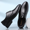 波图蕾斯皮凉鞋男士系带商务休闲皮鞋镂空透气正装鞋 6858 黑色(凉鞋) 42