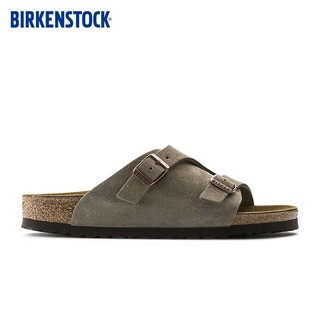 BIRKENSTOCK软木拖鞋男女款拖鞋外穿时尚凉拖Zurich系列 灰色窄版50463 36