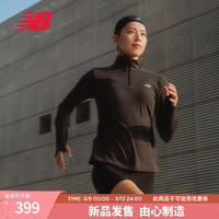 NEW BALANCE 卫衣女款24经典简约运动跑步立领半拉链针织上衣套头衫 BKH WT41150 2XL