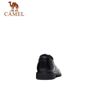 骆驼（CAMEL）商务正装皮鞋男士德比鞋办公室舒适通勤鞋子 GE12235222 黑色 39