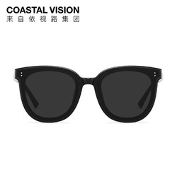 Coastal Vision 镜宴 太阳镜GM明星同款 米粒铆钉+黑框+黑片9031