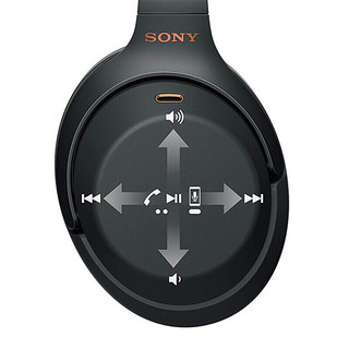 索尼（SONY） WH-1000XM3 无线蓝牙耳机耳麦 主动降噪 大头戴式耳机 触控面板 智能降噪 黑色