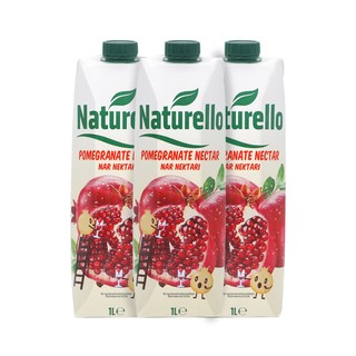 88VIP：Naturello 太慕 土耳其进口果汁太慕石榴汁果蔬汁饮料食品饮品1L*3瓶网红