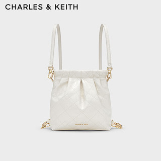 CHARLES & KEITH CHARLES&KEITH24春季新品迷你流浪包单肩斜挎包包女包双肩包女士CK2-60782390 Cream奶白色 S