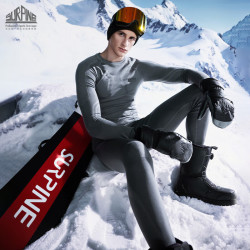 松野湃 御雪系列美利奴羊毛滑雪速干衣男款抗菌导湿排汗功能内衣