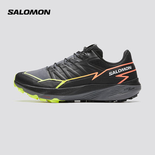 萨洛蒙（Salomon）男款 户外运动休闲轻量透气稳定抓地防护越野跑鞋 THUNDERCROSS 黑色 472954 8 (42)