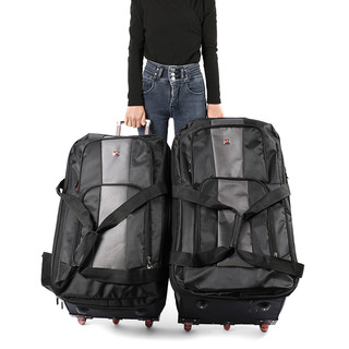 DITD DESIGN IN THE DESIGN可扩展大容量拉杆包航空托运包可折叠上学出国旅行行李袋CZ001/2 红色 大号32寸
