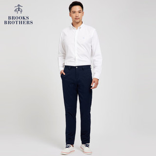 布克兄弟（BrooksBrothers）男士免烫时尚纯色长袖休闲衬衫 B123-白色 L