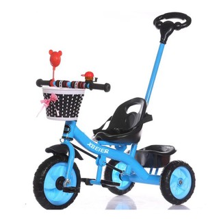 XBEIER 儿童三轮车脚踏车手推车2-3-5-6岁宝宝婴幼儿溜娃小孩推车