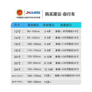 XDS 喜德盛 儿童自行车儿童山地自行车儿童山地车儿童单车 中国风 24寸黑绿色