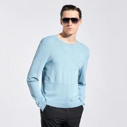 kboxing劲霸男装男士针织衫春秋季时尚休闲套头打底长袖圆领男式毛衣