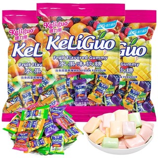 88VIP：Keliguo 棵力果 水果软糖马来西亚风味500g约120颗结婚喜糖零食儿童糖果