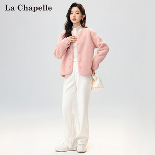 La Chapelle 百搭摇粒绒外穿短外套女2024春季内搭文艺小香风上衣