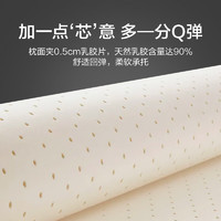 LUOLAI 罗莱家纺 罗莱抗菌防螨乳胶大豆纤维枕-单边 46*72cm