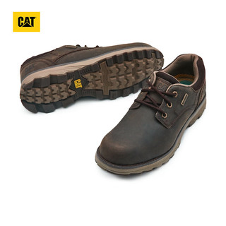 CAT卡特工装鞋休闲皮鞋24春经典款男士机能防水低帮鞋 深褐色 39