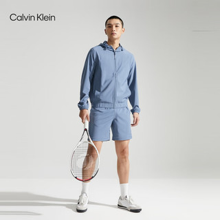Calvin Klein【速干】运动24春夏男撞色织带跑步训练服连帽运动外套4MS4O525 420-晚波蓝 L