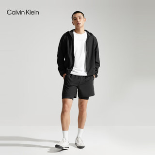 Calvin Klein【速干】运动24春夏男撞色织带跑步训练服连帽运动外套4MS4O525 001-太空黑 M