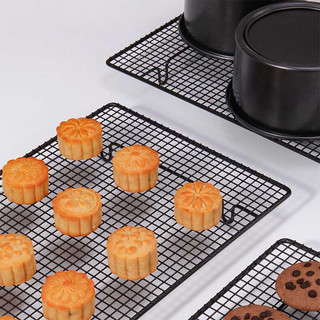 学厨黑色18寸大冷却架烤网蛋糕面包月饼不粘冷却架晾架 黑色