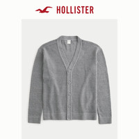 HOLLISTER24春夏新款休闲款宽松针织衫镂空编织开衫男 356693-1