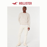 HOLLISTER百搭修身柔软时尚段染工艺圆领针织衫毛衣 男 355776-1 奶油色 S (175/92A)