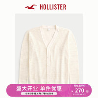 HOLLISTER 24春夏休闲款宽松针织衫镂空织开衫男 356693-1 奶油色 S (175/92A)