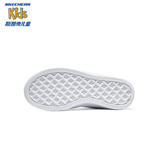 Skechers斯凯奇儿童休闲板鞋春秋透气男女童时尚小白鞋319499L/405232L 蓝色/多彩色/BLMT 39