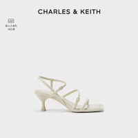 CHARLES & KEITH CHARLES&KEITH23;夏季新品简约细带方头高跟凉鞋女鞋CK1-60280396