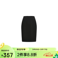 G2000女装SS24商场凉感多面弹性配襟针修身西装 黑色铅笔裙21寸 40