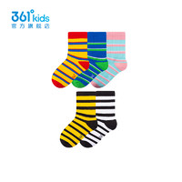 361° 361度童装儿童平板长袜2024夏季女童男童新款官方透气中大童袜子