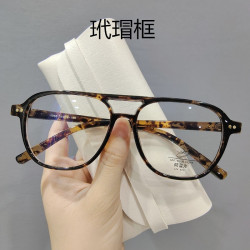 【省80元】erilles框镜_erilles 超轻简约双梁眼镜框豹纹色  161非