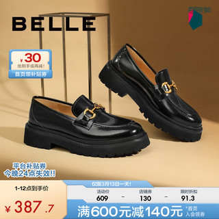 BeLLE 百丽 女士乐福鞋 3ZHD6CA1 黑色 34 35 36 37 38 39 40